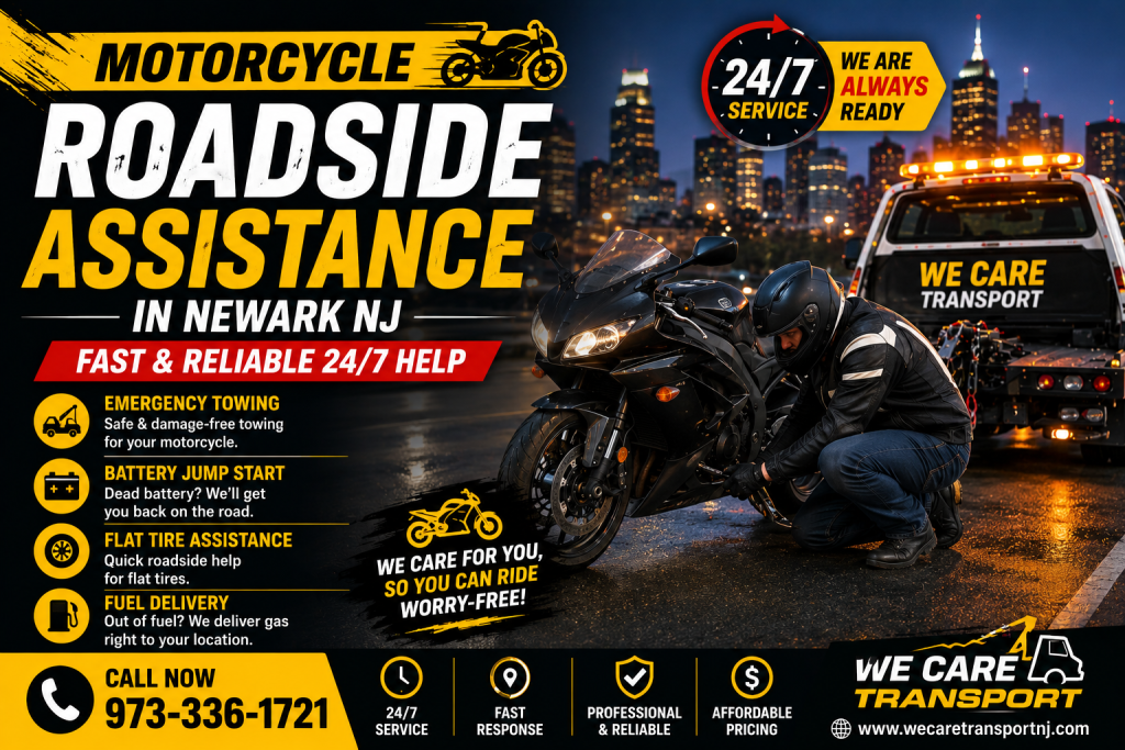 🚗 Motorcycle Roadside Assistance in Newark NJ – Fast & Reliable 247 Help