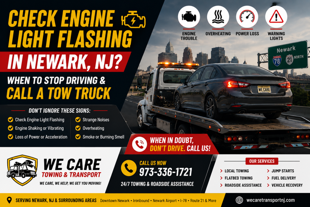 Check Engine Light Towing Newark NJ