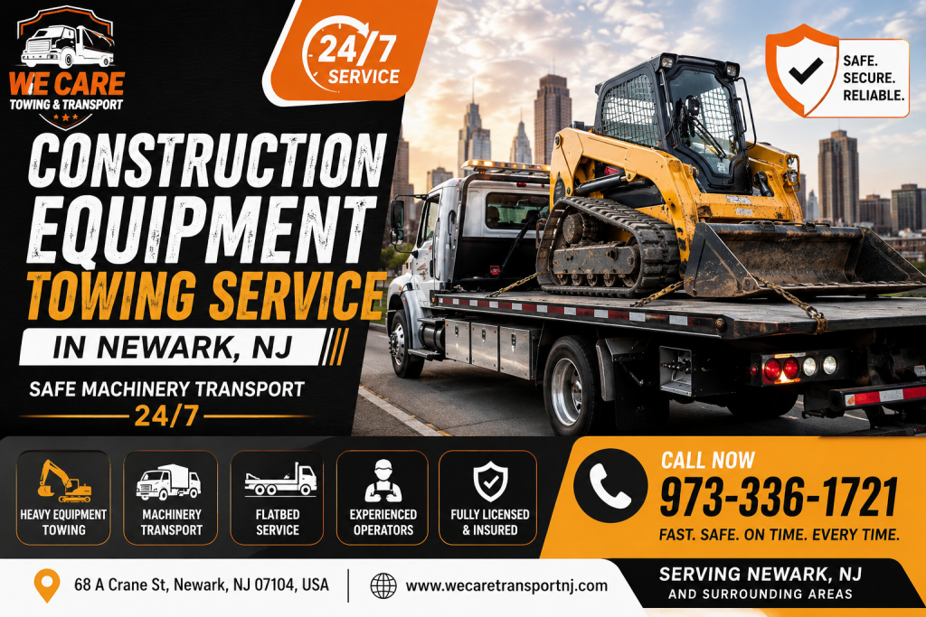 construction equipment towing service in Newark NJ