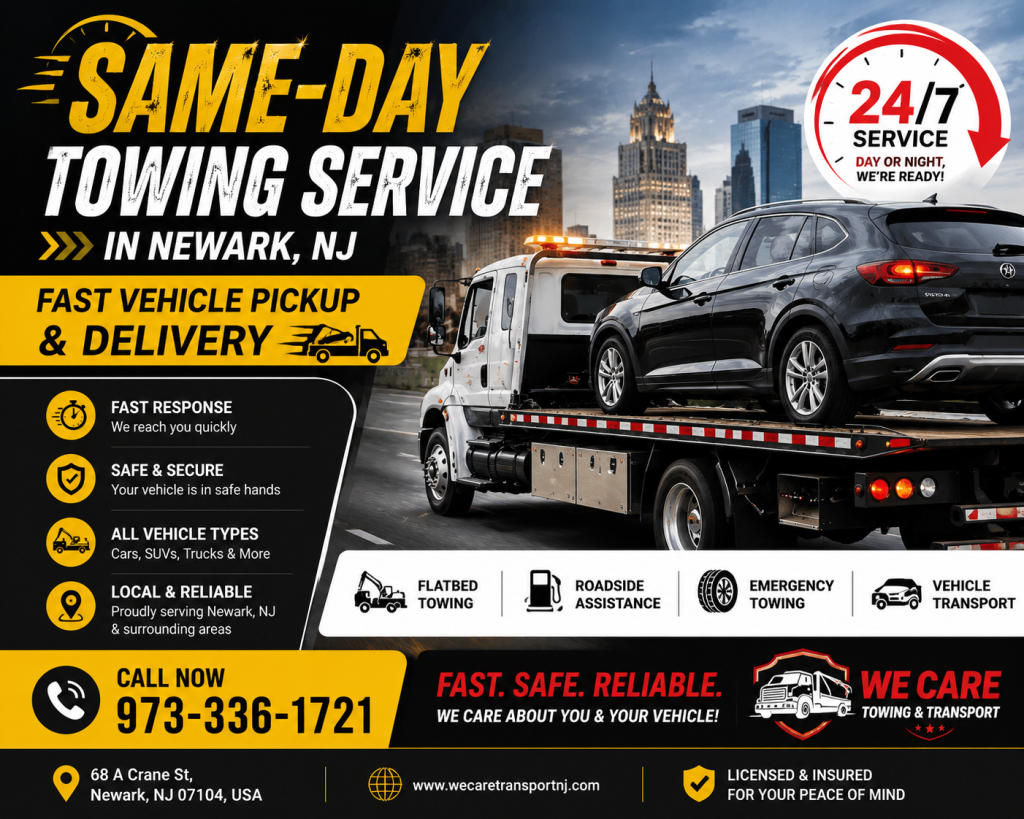 same-day towing service in Newark NJ