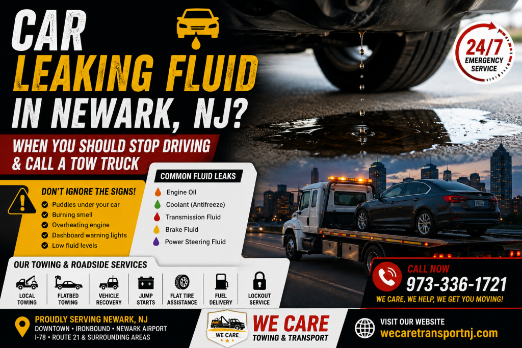 Car Leaking Fluid Towing Newark NJ
