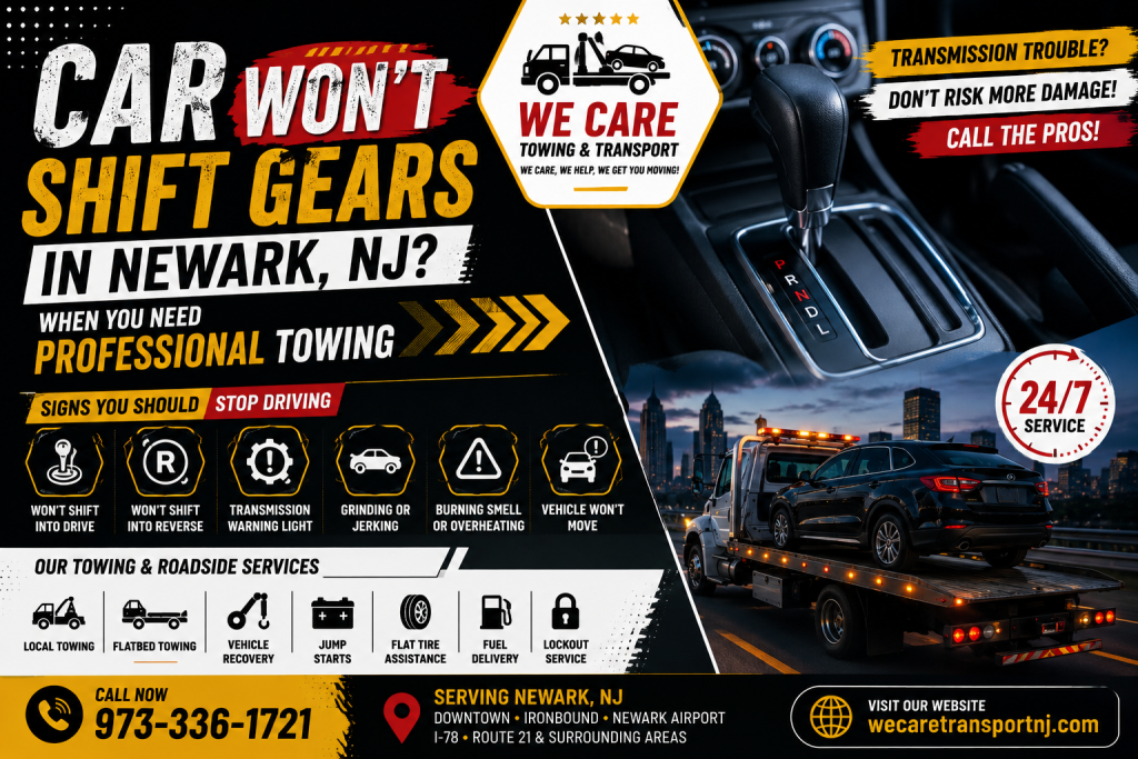 Car Won't Shift Gears Newark NJ
