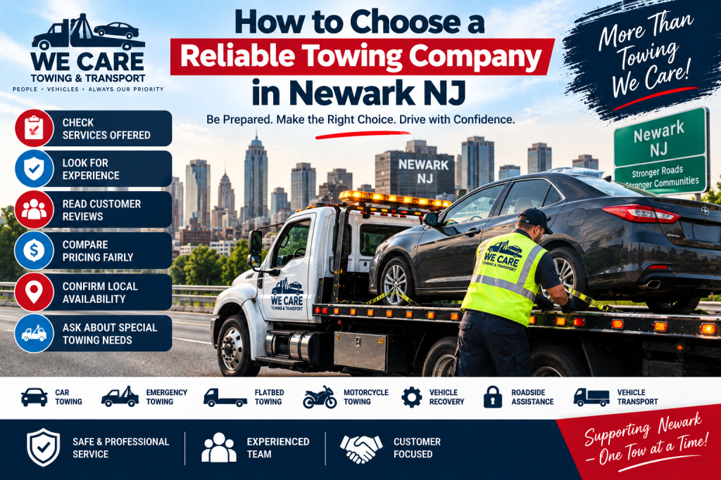 Reliable towing company providing vehicle towing service in Newark NJ