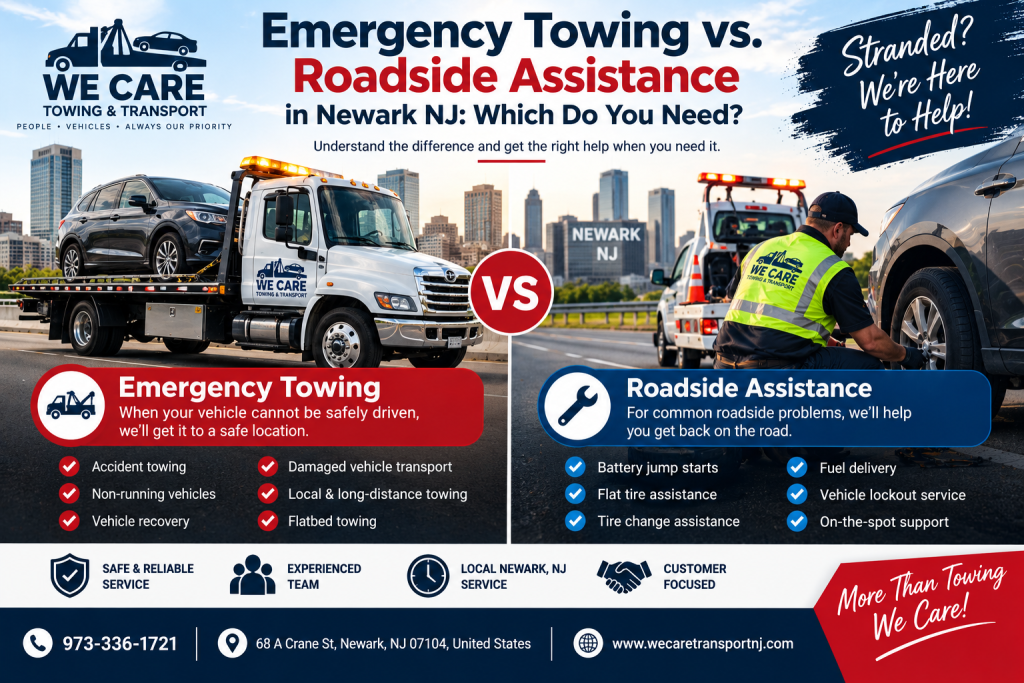 Emergency towing and roadside assistance in Newark NJ